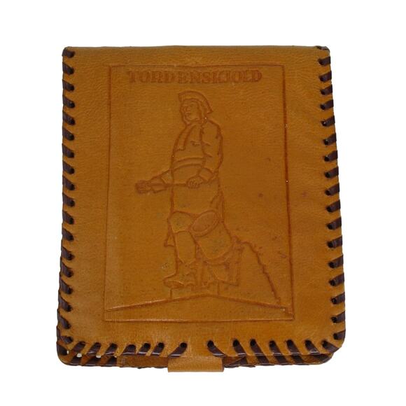 OSLO RADHUSET LIGHT BROWN LEATHER CASH / COIN WALLET 9.75" X 3.75" TORDENSKJOLD - Picture 2 of 7